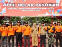 Pemkab Demak Dan  Polres Serta Instansi Terkait Gelar Apel Kesiapsiagaan Jelang Musim Hujan.