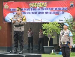 Kapolres Demak Pimpin Langsung Upacara Hari Kesadaran Nasional.