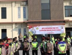 Polres Demak Gelar Upacara Kesiapan Personel Dan Alat Untuk  Pengamanan TPS Jelang Pemilu 2024.