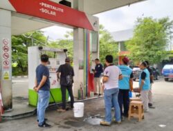 Jajaran Polres Grobogan Bersama Dengan Bidang Metrologi Disperindag Lakukan Sidak Di Beberapa SPBU.