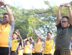 Polres Demak Bersama TNI Jalin Sinergitas,Lakukan Giat Olahraga Bersama.