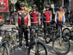 Ciptakan Rasa Aman Polres Grobogan Laksanakan Patroli Bersepeda Di Kawasan CFD.