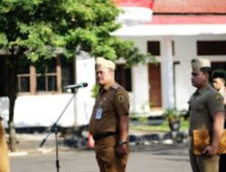 Pj Bupati Pati Sujarwanto Dwiatmoko Pimpin Apel Perdana.