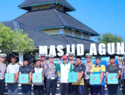 Jelang Hari Lalu Lintas Bhayangkara Ke-69, Satlantas Polres Demak Gelar Bansos Dan Baksos.