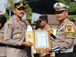 Polres Demak Gelar Apel Pemberian Penghargaan Kepada Personel  Berprestasi .
