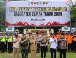 Polres Demak Bersama Pemda, Gelar Apel Kesiapsiagaan Bencana Alam.