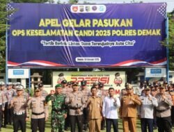 Polres Demak Gelar Apel Operasi Keselamatan Candi Tahun 2025.