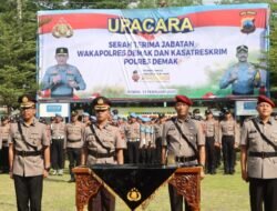 Kapolres Demak Pimpin Langsung Sertijab Waka Polres Dan Kasat Reskrim.