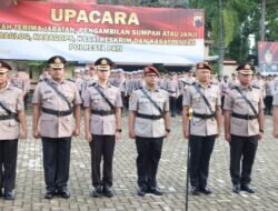 Kapolresta Pati Pimpin Sertijab Empat Pejabat Utama Polresta.