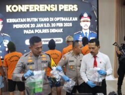 Januari -Februari Polres Demak Berhasil Sita 1096 Botol Miras Dan Ungkap 5 Kasus Narkoba.