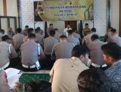 Tingkatkan Keimanan Anggotanya Polres Demak Gelar Pengajian Dan Doa Bersama.
