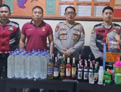 Polres Demak Gelar Razia Miras, Ratusan Botol Minuman Keras Berbagai Merk Berhasil Di Amankan.