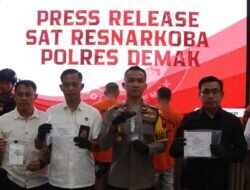 Satresnarkoba Polres Demak Berhasil Tangkap 4 Pelaku Penyalahgunaan Narkoba.