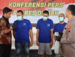 Polres Demak Berhasil Ringkus Empat Pelaku Pengeroyokan Dengan Satu Orang Korban Meninggal Dunia.