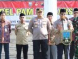 Kapolres Rembang Hadiri Apel Pamswakarsa Yang Di Gelar Di Halaman Kantor Bupati Rembang.