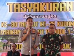 Polres Demak Rayakan Tasyakuran HUT TNI ke -80 Bersama Kodim 0716 Demak.