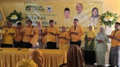 Tasyakuran Ke-61 HUT Partai Golkar Di Aula Kantor Partai Golkar Kabupaten Pati.