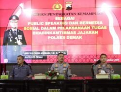 Polres Demak Gelar Pelatihan Public Speaking Dan Literasi Digital  Untuk Babinkamtibmas.