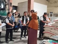 Badan Pangan Nasional Dan lnstansi Terkait Lakukan Sidak Ke Distributor Beras Di Purwodadi.