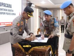 Kapolres Demak Gelar Upacara Sertijab Kasi Propam Polres Demak.