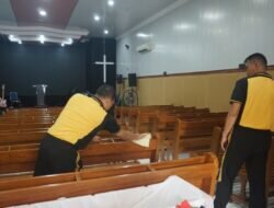 Jelang Natal 2025 Dan Tahun Baru 2026, Polres Demak Beserta Anggota Lakukan Bakti Religi.