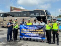 Operasi Keselamatan Candi 2026 Satlantas Polres Demak Bersama lnstansi Terkait Gelar Ramp Check Kendaraan Umum.