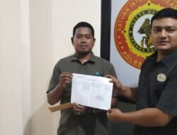 Laskar Demang Wotan  Menyerahkan Surat Pemberitahuan Ke Polresta Pati.
