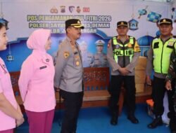 Kapolres Demak Dan Ketua Bayangkari Cek Kesiapan Pospam Lebaran Jelang Idul Fitri 2026.