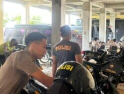 Polres Blora  Unit Satsamapta Lakukan Perawatan Dan Pemeliharaan Rutin Terhadap Kendaraan Dinas.