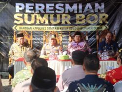 Hadapi Kemarau, Kapolres Demak dan Ketua DPRD Resmikan Empat Sumur Bor